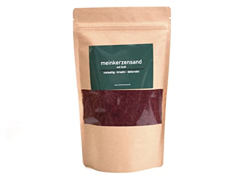 Kerzensand mit Duft 400g inkl. 2 Dochte Aromasand Duftgranulat aus Wachs (Black Berry) von meindekoartikel