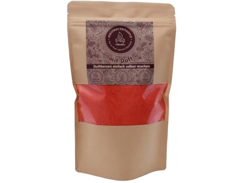 Kerzensand mit Duft 400g inkl. 3 Dochte Aromasand Duftgranulat aus Wachs (Alpine Sweet Strawberry) von meindekoartikel