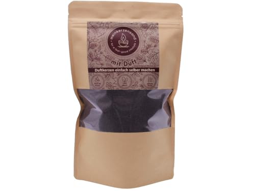 Kerzensand mit Duft 400g inkl. 3 Dochte Aromasand Duftgranulat aus Wachs (Black Orchid) von meindekoartikel