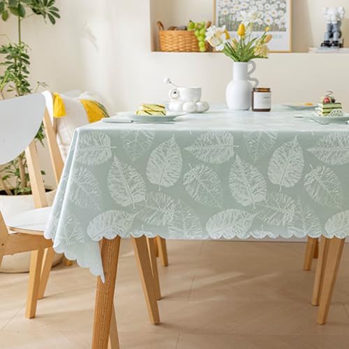 meioro Polyester Tischdecke, Abwaschbar Lotuseffekt Tischtuch, 100x160cm Rechteck Wasserabweisend Tischtücher, Wasserdicht Dekorative Tischabdeckung Schutz für Haus Küche Picknick Party Dekorationen von meioro