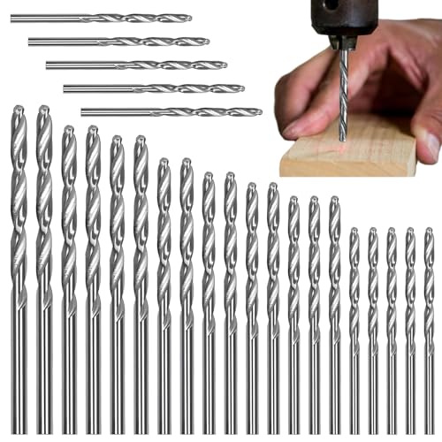 25 Stück Micro Bohrer Set, Professional Spiralbohrer 1.2mm, 1.5mm, 1.8mm, 2.0mm, 2.35mm, 3.0mm, Metallbohrer Holzspiralbohrer elektrisches Bohrwerkzeug für Eisen Aluminium Holz Kunststoff von melebellot