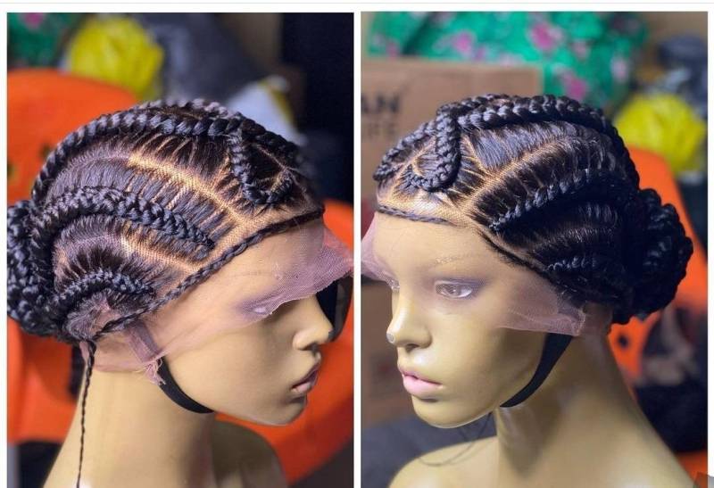 Geflochtene Perücke, Cornrow Perücke Box Geflochtene Ombre Perücken Leidenschaft Twists Faux Locs Goddess Senegalese Lace Front von merithairs