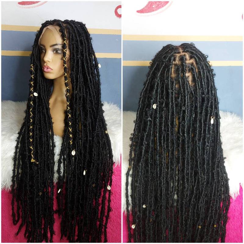 Volle Spitze Butterflylocs Perücke, Dreadlocks Perücke Göttin Dreads Weiche Geflochtene Leidenschaft Twists von merithairs