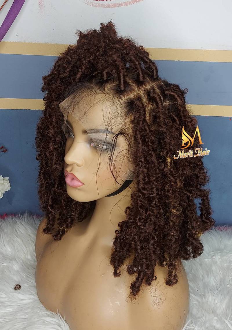 Volle Spitze Butterflylocs Perücke, Dreadlocks Perücke Göttin Dreads Weiche Geflochtene Leidenschaft Twists von merithairs