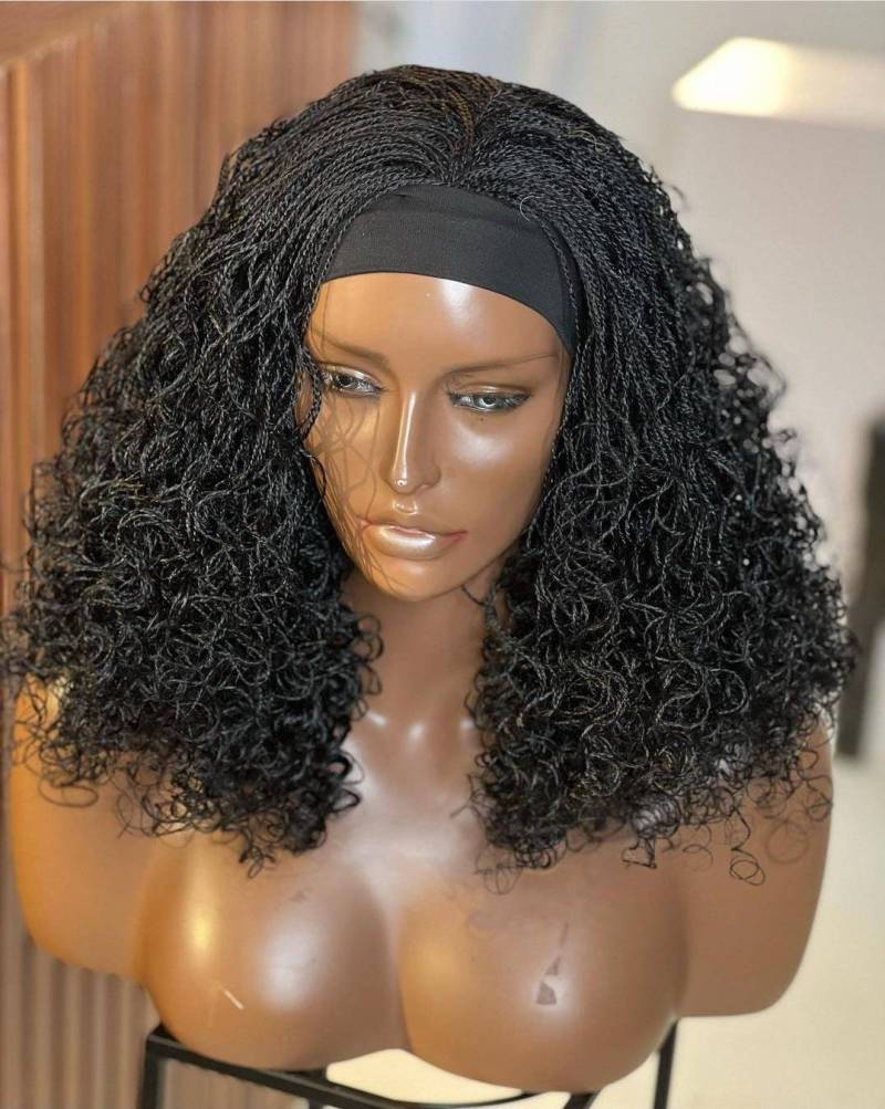 stirnband Micro Twists Geflochtene Perücke Nadel Cornrow Perücken Faux Locs Leidenschaft Haar Senegalese Perücke von merithairs