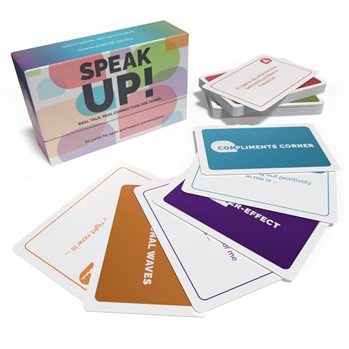 metaFox "Speak Up Card Deck for Teams - 60 Motivational and Inspirational Cards, Affirmation and Mindfulness Cards, Coaching Materials for Honest Conversations von metaFox