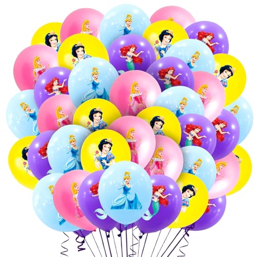 40 Pcs Prinzessin Luftballons, Prinzessin Ballon Set, Prinzessin Latex Ballon, Gemischte Farben Prinzessin Ballons, Prinzessin Geburtstags Dekoration Ballons, Geeignet für Dekoration Kinder Partys von miakttc