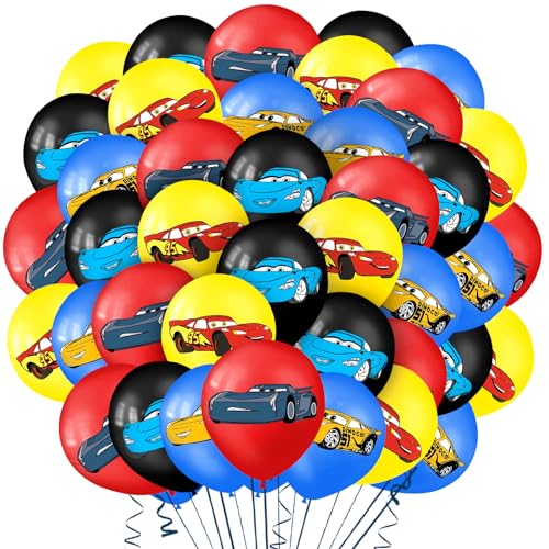 40 Stück Car Gemischte Farben Geburtstags Luftballons, Car Luftballon, Car Themen Ballon, Car Latex Luftballons,Car Party Dekoration, Geeignet für Kinder Geburtstags, Themen Party von miakttc