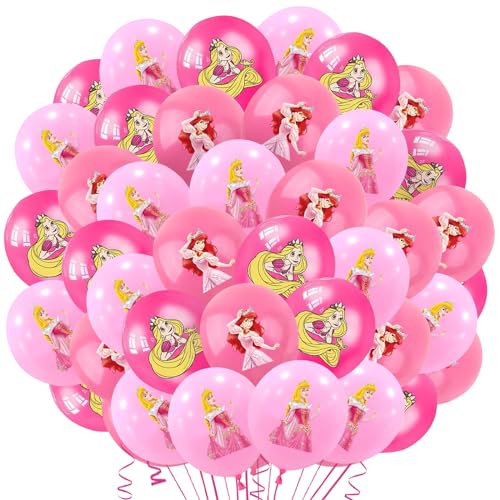 Prinzessin Luftballons, 42 Pcs Rosa Prinzessin Ballons, Prinzessin Ballon Set, Prinzessin Geburtstags Dekoration Ballons, Prinzessin Latex Ballon, Geeignet für Dekoration Kinder Partys von miakttc