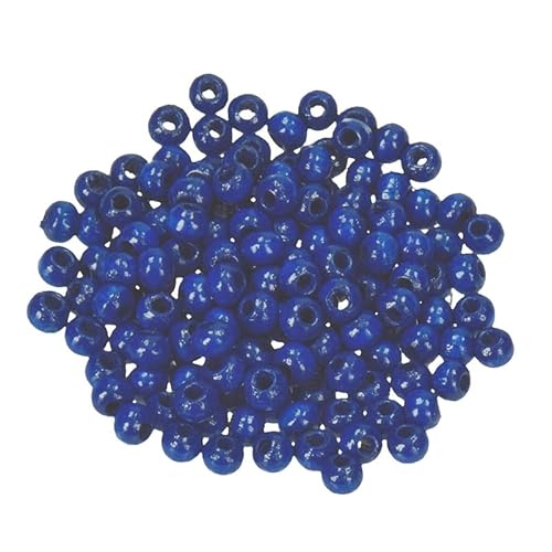 Holzperlen Ø 4 mm · 300 Stück · Bohrung 1,5 mm · blau von miamiXa