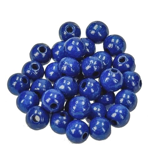 Holzperlen Ø 8 mm · 160 Stück · Bohrung 2,3 mm · blau von miamiXa