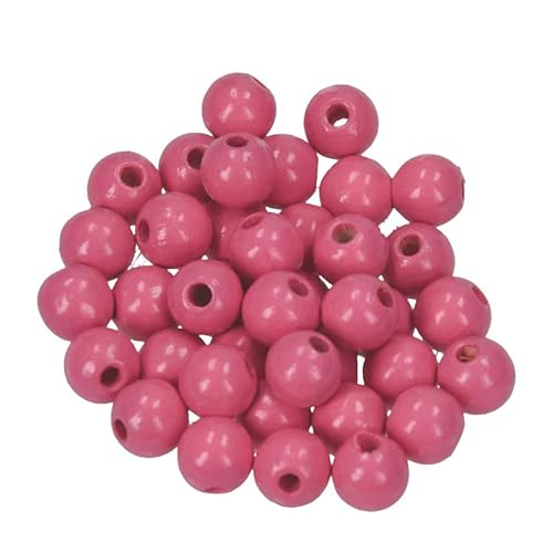 Holzperlen Ø 8 mm · 400 Stück · Bohrung 2,3 mm · rosa von miamiXa