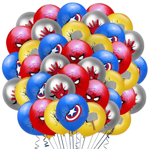 40 Pcs Superhelden Luftballons Geburtstag, Superhelden Ballons, Superhelden Helium Ballon, Superhelden Geburtstag Kinder, Superhelden Geburtstag Deko, Superhelden Party Set, Geburtstag Mädchen von miazcww