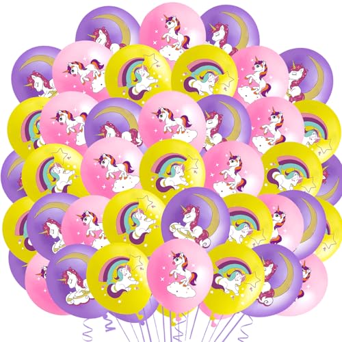 42 Pcs Einhorn Luftballon, Unicorn Balloon, Einhorn Ballon Helium, Unicorn Balloon Set, Einhorn Geburtstag Deko, Unicorn Geburtstagsdeko, Einhorn Party, Unicorn Party Deko, Einhorn Deko von miazcww