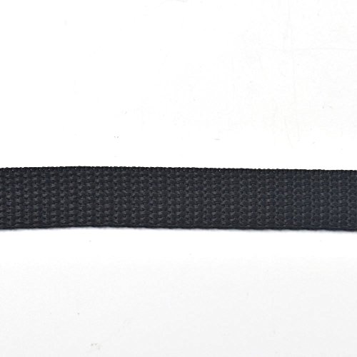 25 Meter Polypropylen Robbin Gurtband, Kunststoffband, verschiedene Breiten zur Auswahl 12 mm, 15 mm, 19 mm, schwarz, 5/8" 15mm von micoshop