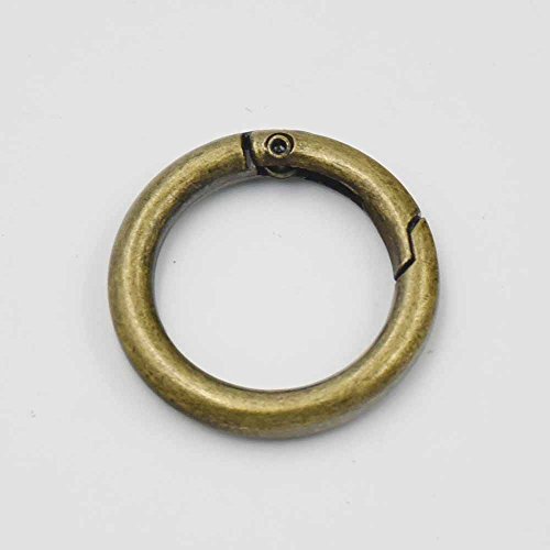 5 PCS Snap Clip Trigger Spring Gate O Ring 2,5 cm 3,8 cm 25 mm 38 mm für Schlüsselanhänger Schnalle NICKEL Gold Bronze, bronze, 1" 25mm von micoshop