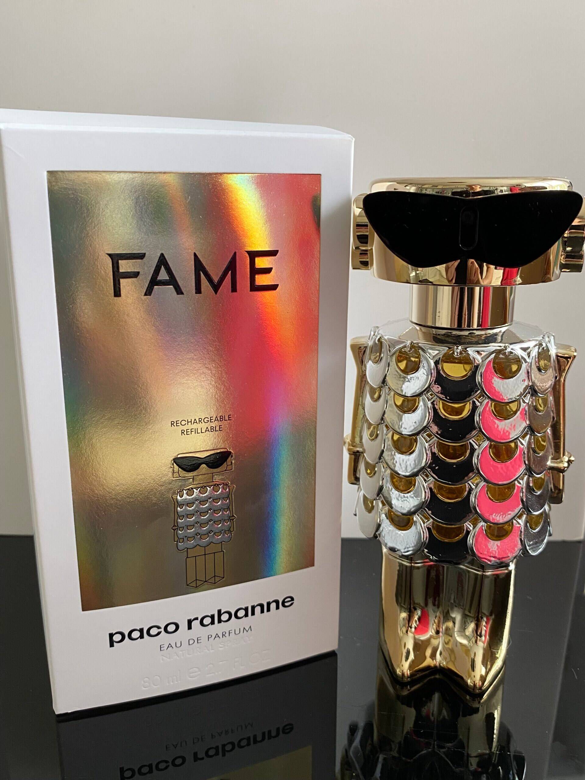 Fame - Eau De Parfum 80 Ml Jahr 2002 Wiederbefüllbar Komplett Neu von miniperfumes