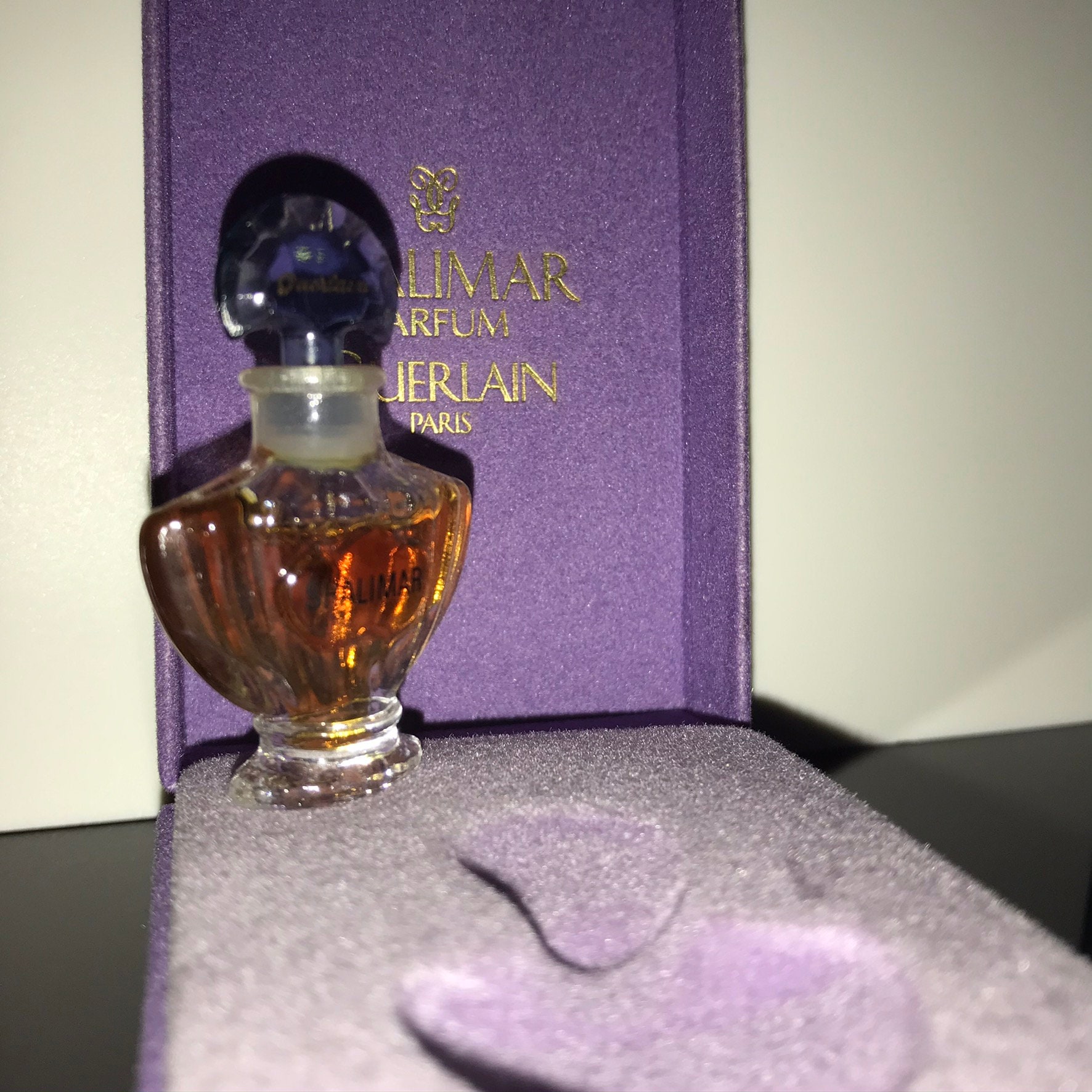 Guerlain - Shalimar Extrait 2 Ml Vintage Rare Sehr Gut Geeignet Als Geschenk Für Sie, Oder Sammler, Original Mit Box Aus Meiner Eigenen Sammlung von miniperfumes