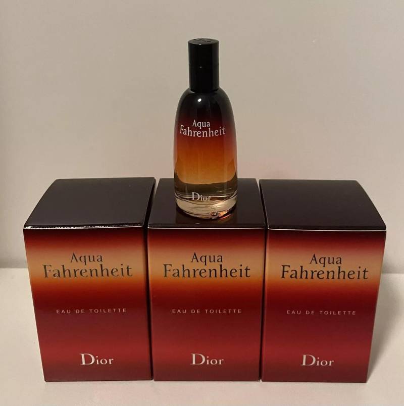 Sammler Flasche D I O R Fahrenheit Aqua - Eau De Toilette 10 Ml Vintage Must Have Sammlerstück Selten Sammlerstück, Weihnachtsgeschenk Männer von miniperfumes