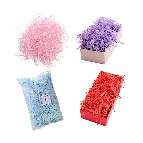 minkissy 1 Packung Bastfüllung bastelmaterial bastel materialien geschenkdekorationen geschenkband dekoration party mehrfarbiges Papier Papierband lila Korb Bastpapier Bastfaden Violett von minkissy