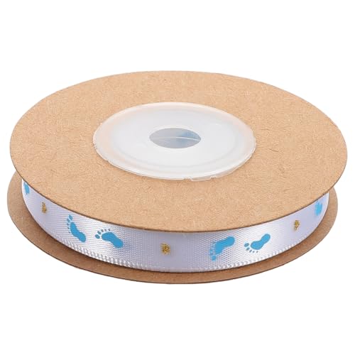 minkissy 1 Roll Gold Stempelband Geschenkband für Babys DIY Geschenkband geschenkverpackung Geburtstagsband Alles zum Geburtstag Ribbon Bastelband Polyester Sky-blue von minkissy