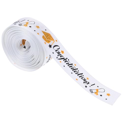 minkissy 1 Rolle Abschlussband Diy-Geschenkverpackungsband 4 5 M 0 8 Zoll Breit Band Für Blumenstrauß- Und Schachtelverpackungen Abschlussfeier-Dekorationen Schleifenherstellung von minkissy