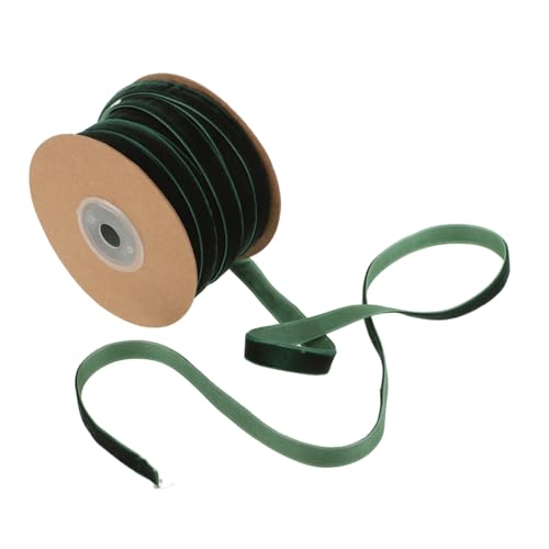 minkissy 1 Rolle Samtgewebe Samtband Schleifenknoten machen Bänder geschenkverpackung geschenkband klettband dekoratives Band für Blumensträuße Multifunktionsbänder Dark Green von minkissy