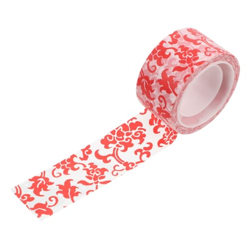 minkissy 1 Rolle dekoratives Klebeband Washi Klebeband Geschenkverpackung Klebeband Handwerkliches Masking Tape geschenkband Washi Tape zum Aufzeichnen Klebeband zum Basteln matte Folie rot von minkissy