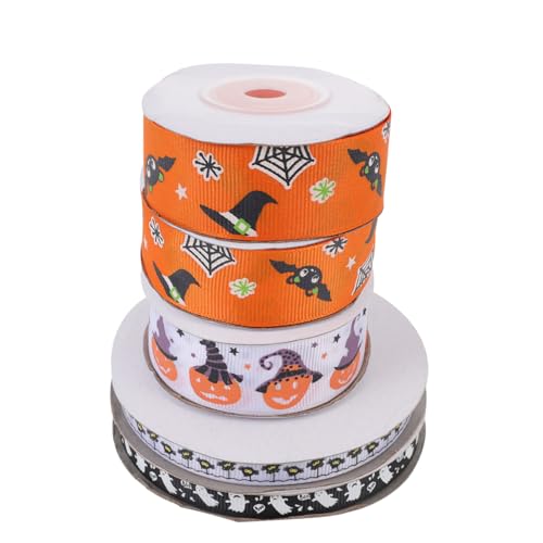 minkissy 1 Satz Halloween-gurtband Festival-lampendekoration Home-anhänger Schleife Gel Halloween Halloween Assecoires Geschenkband Partyband Geschenkverpackungsband Polyester 5st von minkissy