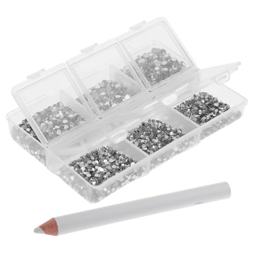 minkissy 1 Satz Maniküre-Strass-Set glitzersteine für nägel maniküre zubehör strasssteine klein Nagelkunst Zubehör Nail-Art-Set Nagel Charms rosa Edelsteine Nagel-Bogen-Anhänger Glas Silver von minkissy