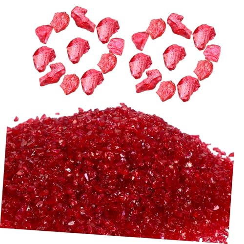 minkissy 1 bastelzubehör bastel zubehör kerzenschale vase fillers Hausdekoration Nail-Art-Kit Vasensandfüller Dekorationen poliert Nägel Sanddekoration zum Basteln Bastelbedarf Glas rot von minkissy