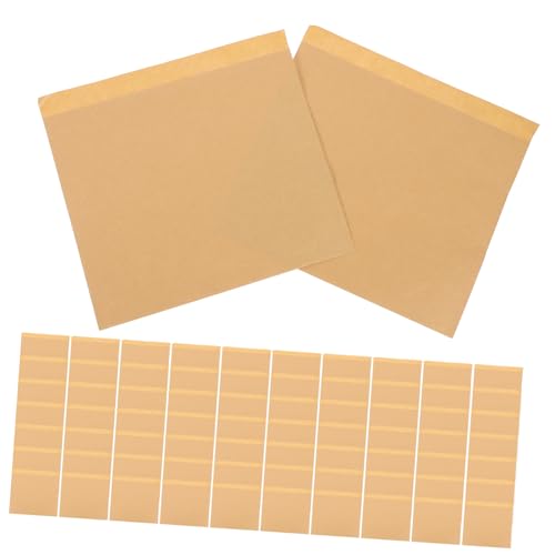 minkissy 100st Papiertüten Für Haushaltslebensmittel Lebensmittelbeutel Aus Kraftpapier Gebäckbeutel Aus Papier Faltbare Einkaufstüten Lunchtüten Aus Papier Kekstüte Aus Wachspapier von minkissy