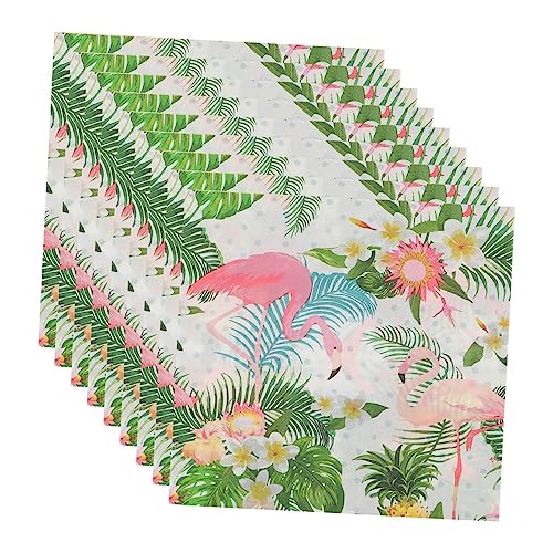 minkissy 18 Stk Flamingo-Kuchen Wai Flamingo-Party-Servietten Kuchendekorationen Flamingo Party Dekoration Hawaii Party Servietten Party Papierserviette von Partyservietten von minkissy