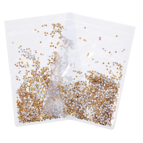 minkissy 2 Packungen DIY Nagelkunst Dekoration Mit Kristallglas Flachboden Diamanten Goldgelb Ca Nail Art Zubehör Für Kreative Maniküre Und Nail Art Projekte von minkissy