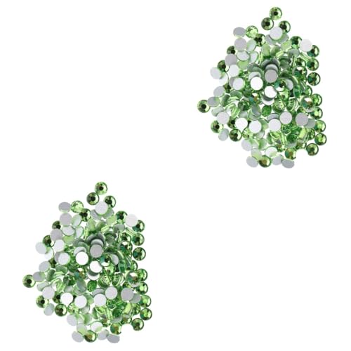 minkissy 2 Sätze Strasssteine ​​nageln Nailart-zubehör Perlen Auto Diy-nagel Bausatz Strasssteine ​​für Nägel Nageldiamanten Für Nagelkunst Randbereich Gürtel Nagelschmuck Charms Green Glas von minkissy