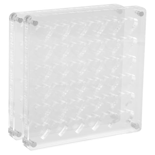 minkissy 2Er-Box Nagelkunst-Aufbewahrungsbox zusammenklappbar Karte Schlüssel Gewölbe acryl aufbewahrungsbox magnetische aufbewahrungsbox Bastelboxen tragbarer Organizer Transparent von minkissy