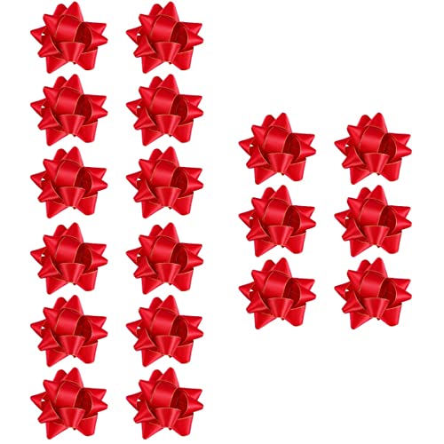 minkissy 3 Sätze 3Er Set Weihnachtsstern Blumen Partyschleifen Dekorationsschleifen Bänder Zum Verpacken Girlanden Geschenkband Ornamente Große Schleife Goldene 6 Stück * 3 von minkissy