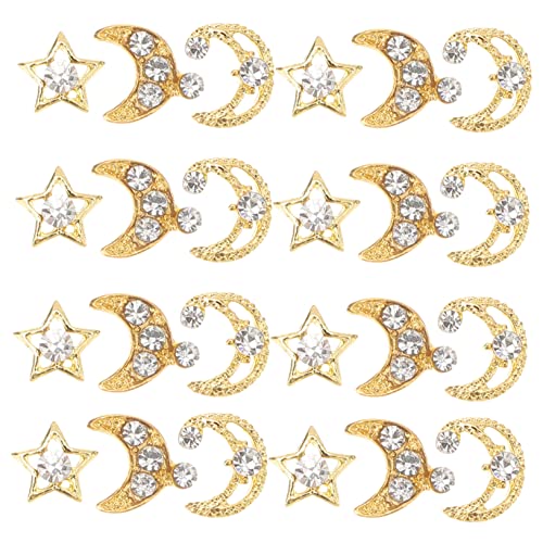 minkissy 30St Nagelzubehör aus Metall Reize mit goldenen Akzenten gefälscht blenden Abs nägel zu hause machen nail decoration mond nagel dekore Nagelanhänger aus Metall Zinklegierung von minkissy