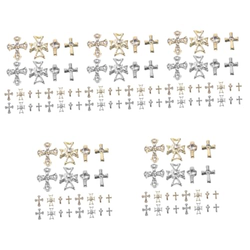 minkissy 400 Stk Maniküre Dekoration Schmuck Kreuz strasssteine für nägel nail decoration Vintage Nagelanhänger Flockenperlen Maniküre Charms Gothic-Accessoires Zubehör für von minkissy