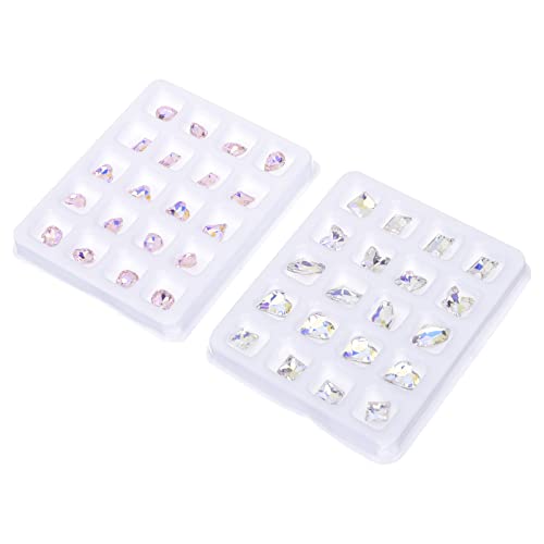 minkissy 40St Strasssteine ​​nageln Aufkleber Nagel Flatback Lieferungen Hotfix-Strasssteine strasssteine für nägel nail decoration Nagelanhänger selber machen Nagel Strass Plastik Colorful von minkissy