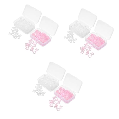 minkissy 6 Kisten Nail-Art-Zubehör nail steine nail stones Nagelkunst Schmuck Geschafft nail decoration nail charms Edelsteine Nagelschmuck für Frauen süße Nagelanhänger Nageldekore Plastik von minkissy