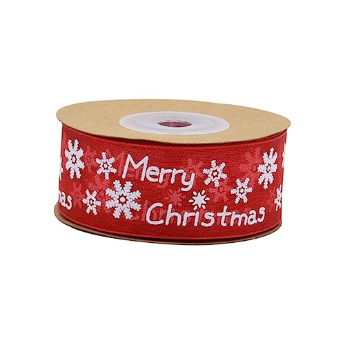 minkissy Geschenkband Weihnachten Rotes DIY Geschenkverpackungsband 10 Meter Pro Rolle Ideale Bastelmaterialien Für Weihnachten Und Festliche Anlässe Total 20 Meter von minkissy