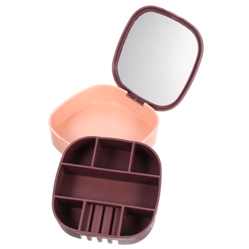 minkissy Kasten Schmuck Aufbewahrungsbox Für Halskette Reisen Klein Reise Schmuckschatulle Kompaktspiegel Reise Schmuckkästchen Ohrring-organizer Reiseschmuck-organizer Abs minkissy Kasten Schmuck Aufbewahrungsbox Für Halskette Reisen Klein Reise Schmuckschatulle Kompaktspiegel Reise Schmuckkästchen Ohrring-organizer Reiseschmuck-organizer Abs von minkissy
