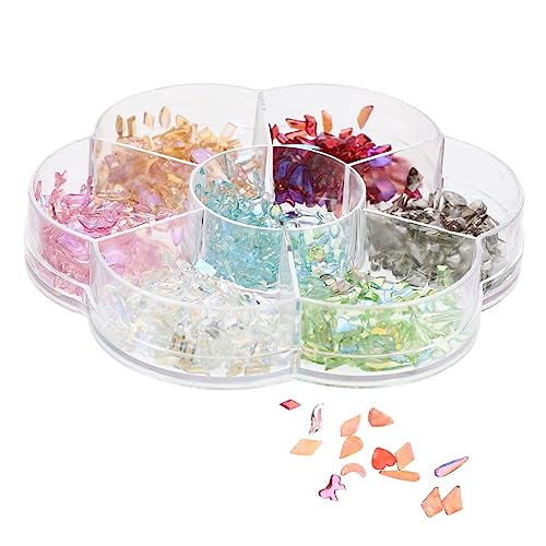 minkissy Nagel Charm Kristalle Resin Dekorationen Für Nageldesign Bunte Und Vielfältige Formen Im Praktischen Blütenbox Set Ideal Für Nail Art Und Bastelarbeiten von minkissy