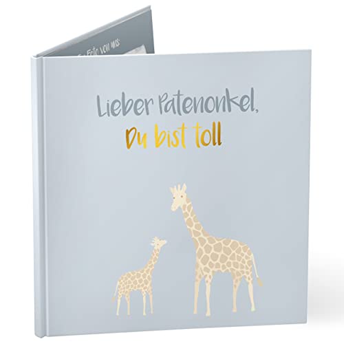 mintkind® "Lieber Patenonkel, Du bist toll" Geschenkbuch für Patenonkel I Geschenk für Patenonkel I Bilderbuch Geschenk Patenonkel zum Geburtstag oder zu Weihnachten vom Patenkind | Geschenkidee von mintkind