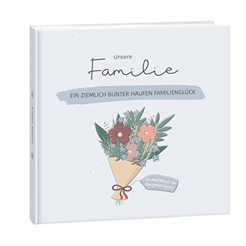 mintkind® "Unsere Familie" Erinnerungsalbum I Familien Geschenk I Familien-Buch zum ausfüllen | Fotoalbum zum Selbstgestalten für Familien | Stammbuch der Familie (ohne Sticker Set) von mintkind