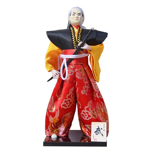 mioosho Japanische Samurais-Puppen, 30,5 cm, männliche Figur in Kimonos für Sammler und Heimdekoration von mioosho