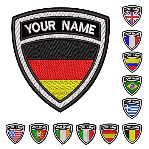 misscase Benutzerdefinierte taktische militärische Namenspatch, personalisierte Stickerei Namensschild, Eisen on/Haken Flagge Namenspatches für mehrere Kleidung Taschen Arbeitshemd (DP White Frame) von misscase