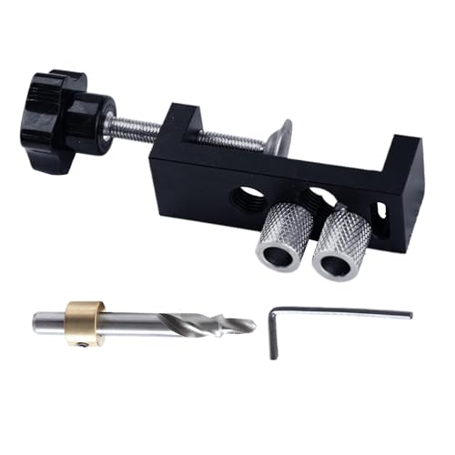 Aluminum Drill Guide, Double Hole Positioning Jig, Precision Punch Locator, Adjustable Drilling Tool, Extrusion Profile Processing, for Professionals Hobbyists, 16,5 x 14,5 x 5,5 cm Legierung von mivceklw