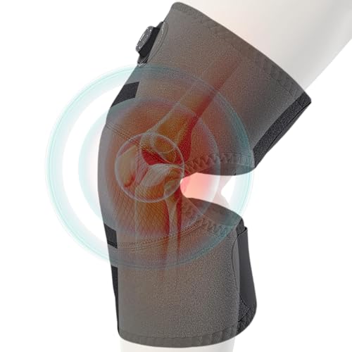 Kompaktes Design Knee Heating Pad, wiederaufladbares Knee Warmer, USB-Heated Knee Brace, Deep Tissue Muscle Relaxation Tool 54,6 x 28,5 cm für kaltes Wetter, Home Indoor, Schwarz, Grau von mivceklw